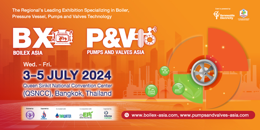 Boilex Asia and Pumps & Valves Asia 2024 E-Newsletter Header